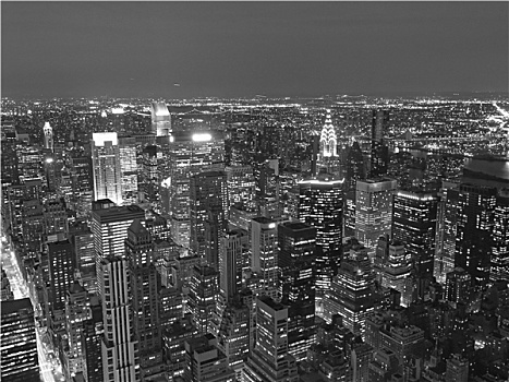 夜景,纽约