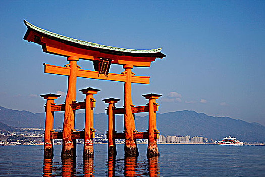 宫岛,严岛神社,鸟居,日本