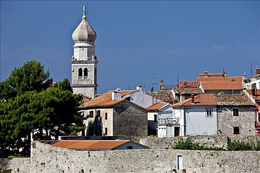大教堂,城镇,克尔克岛,克罗地亚