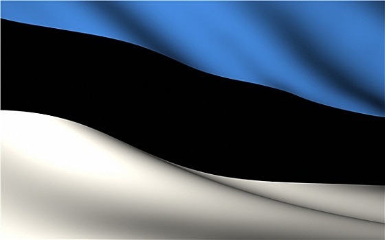 飞,旗帜,爱沙尼亚,国家,收集