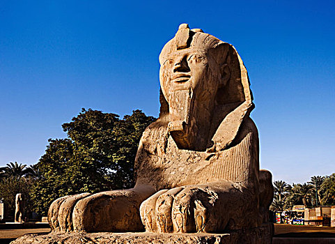 狮身人面像,露天博物馆,孟斐斯,埃及,非洲
