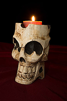 亡灵节,头骨,蜡烛