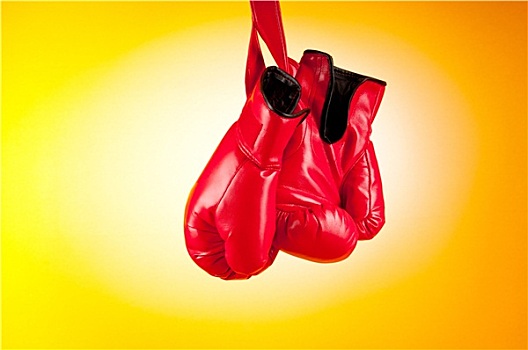 红色,拳击手套,背景