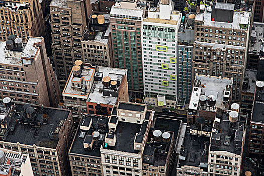 俯拍,建筑,曼哈顿,纽约,美国