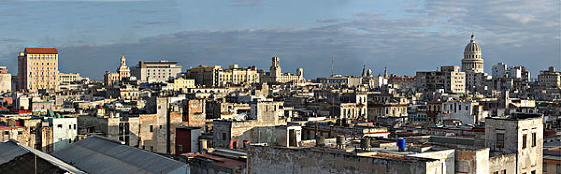 风景,老,城镇,首都,哈瓦那,古巴,拉丁美洲