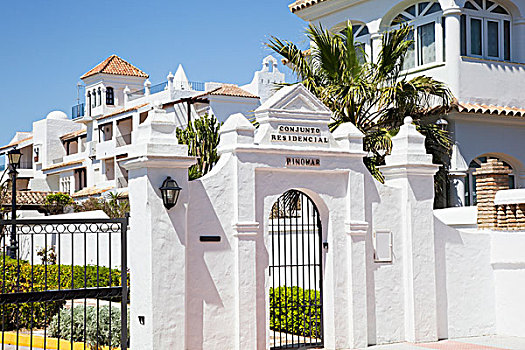 白色,入口,白色涂料,建筑,安达卢西亚,西班牙