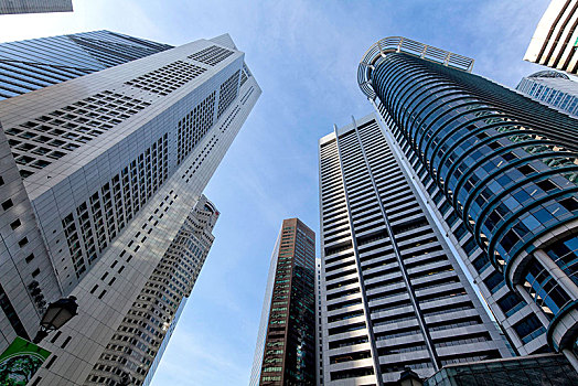 摩天大楼,金融区,地点,新加坡,亚洲