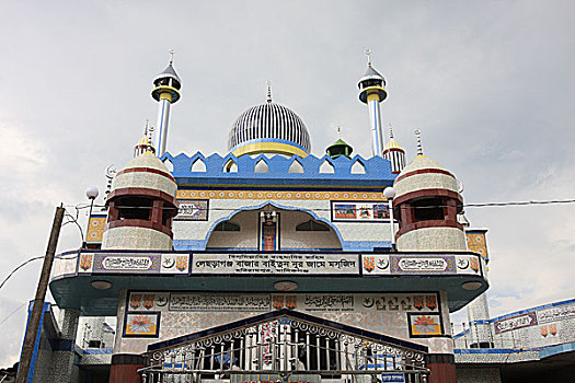 集市,清真寺,2008年,孟加拉,九月