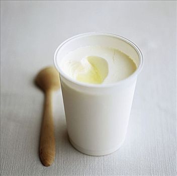 酸奶,木勺