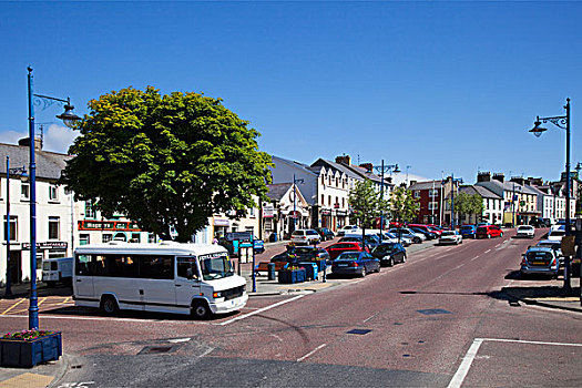 汽车,停放,街道,多纳格,爱尔兰