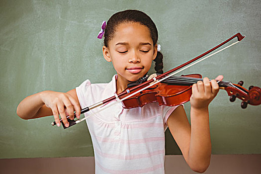 头像,可爱,小女孩,演奏,小提琴