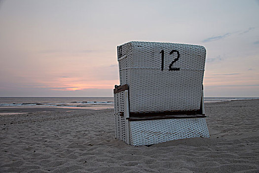 沙滩椅,北海,德国