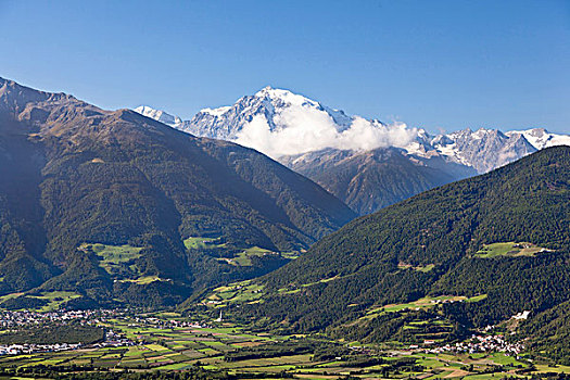 山脉,山谷,维诺斯塔,风景,意大利