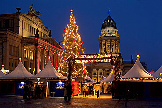 魔幻,圣诞节,市场,御林广场,音乐会,大教堂,地区,柏林,德国,欧洲