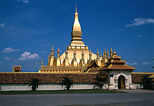 老挝,万象,塔銮寺,庙宇