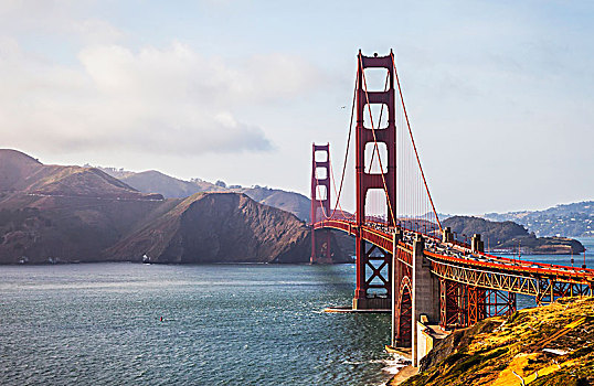 风景,金门大桥,堡垒,旧金山,加利福尼亚,美国