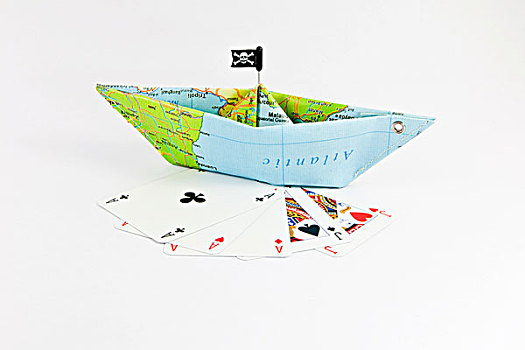 海盗,海盗船,纸牌,象征,图像,商业,船,玩,赎金