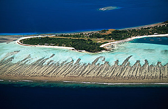 马那岛,岛屿,玛玛努卡群岛,斐济,俯视