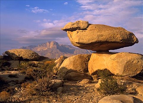平衡,石头,瓜达卢佩,山,国家公园,德克萨斯