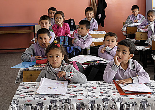 孩子,学校,卡帕多西亚,土耳其,亚洲
