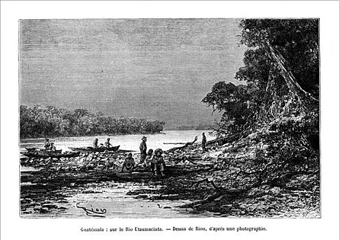 河,墨西哥,危地马拉,19世纪,艺术家,未知