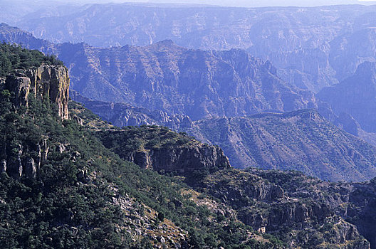 墨西哥,奇瓦瓦,国家公园,峡谷,陡峭,墙壁,悬崖