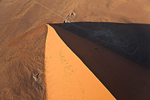 航拍,俯视,沙丘,纳米布沙漠,纳米比亚