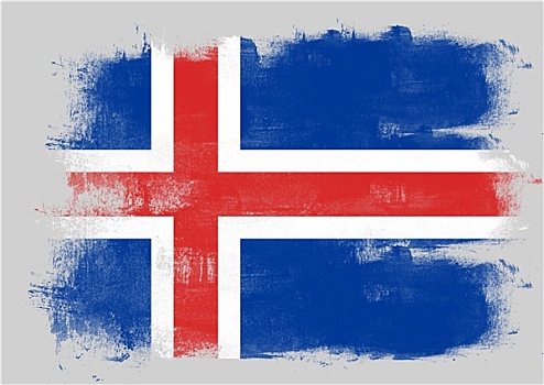 旗帜,冰岛,涂绘,画刷
