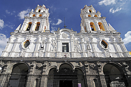 耶稣,教堂,柏布拉,历史,中心,墨西哥