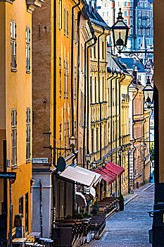街景,格姆拉斯坦,老城,斯德哥尔摩,瑞典