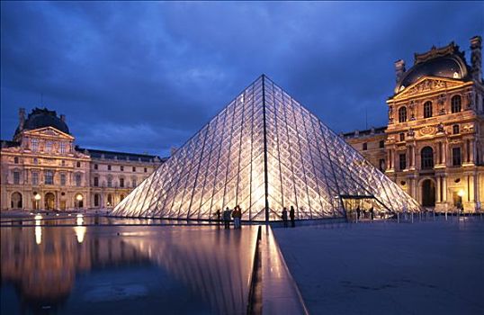 卢浮宫金字塔,卢浮宫,巴黎,法国
