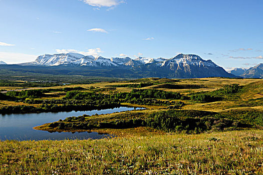 哪里,草原,岩石,山峦,瓦特顿湖国家公园,艾伯塔省,加拿大