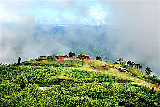 胜地,东南,城镇,高度,脚,海平面,高档,住宅,和谐,差别,孟加拉,十月,2007年