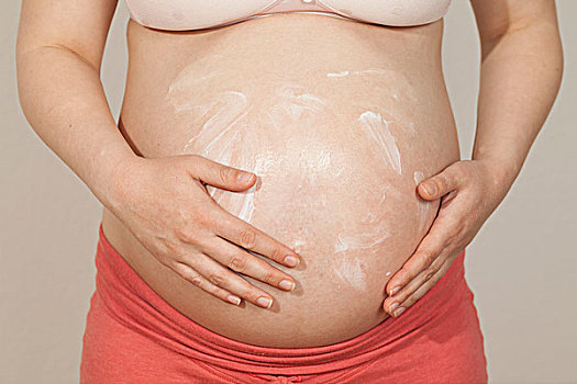 孕妇,放,膏液,腹部