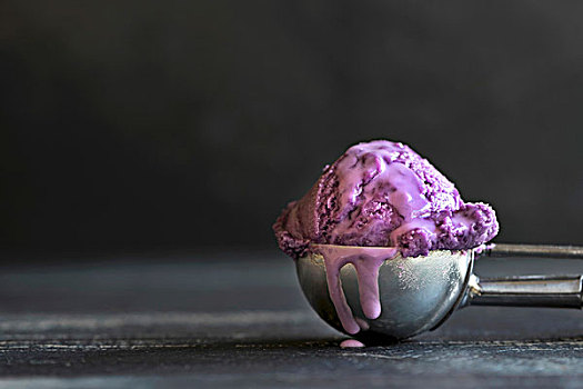 舀具,蓝莓,冰淇淋,冰淇淋球
