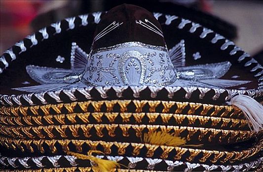 墨西哥帽,帽子,纪念品,干盐湖,卡门,墨西哥,中美洲