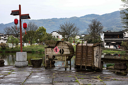 呈坎,安徽,古村落,旅游,景点,水乡,住宅,房子,小桥,拱桥,春天,居民,原生态