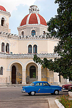 老爷车,正面,哈瓦那,古巴