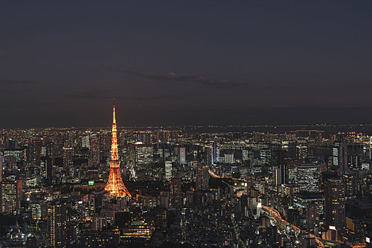 日本东京塔夜景