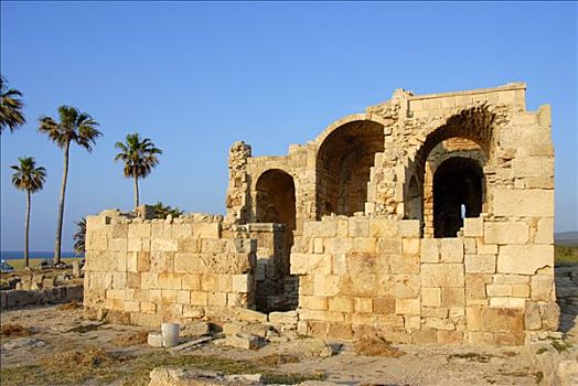 遗址,拜占庭风格,教堂,手掌,半岛,塞浦路斯北部