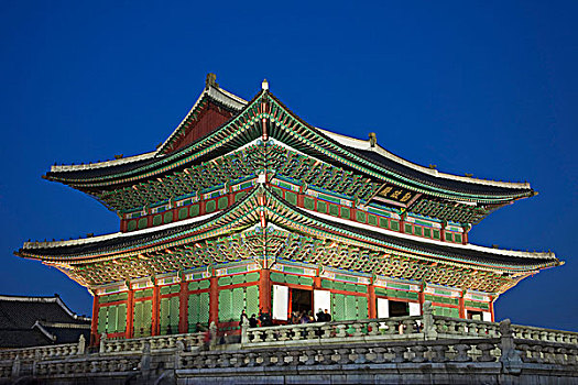 韩国,首尔,景福宫,勤政殿