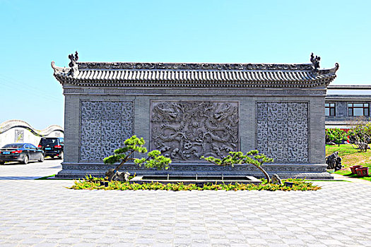唐语砖雕照壁