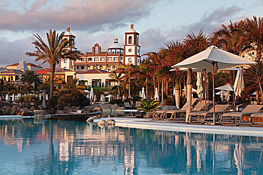 游泳池,大酒店,大卡纳利岛,加纳利群岛,西班牙,欧洲