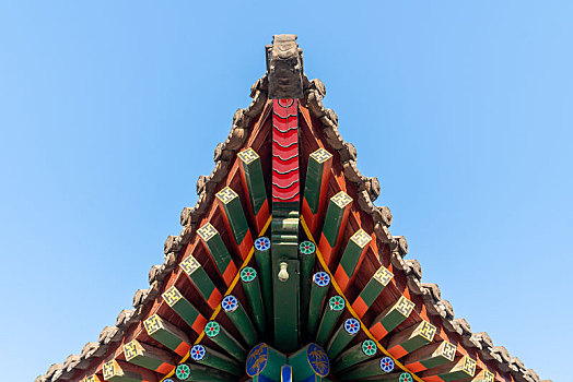 中国五台山景区里的寺庙