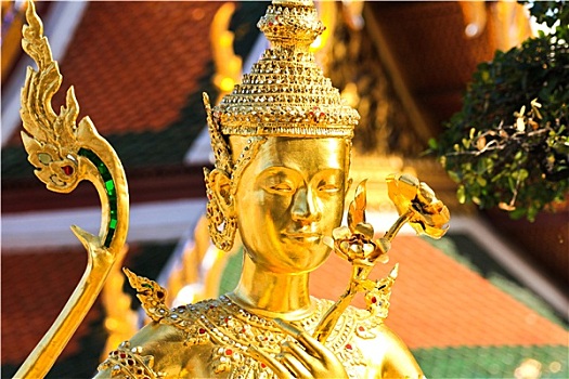 金色,雕塑,大皇宫,曼谷,泰国