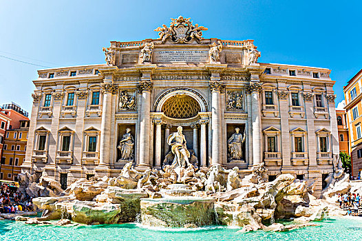 喷泉,地标,罗马,拉齐奥,意大利,欧洲