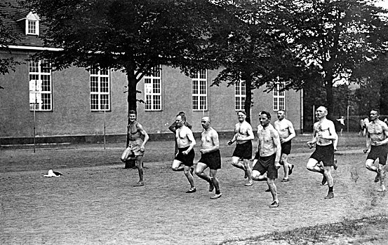 男人,慢跑,裸露,躯干,20世纪20年代,精准,地点,未知,德国,欧洲