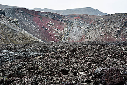 熔岩原,靠近,高地,冰岛,欧洲