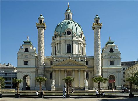 卡尔教堂,维也纳,奥地利,欧洲