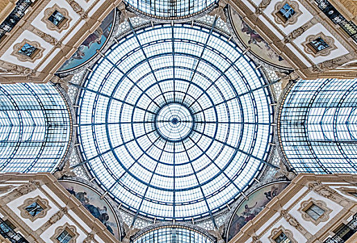 意大利,米兰,商业街廊,天花板,大幅,尺寸